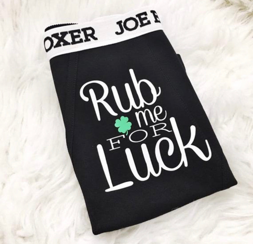 Personalized Rub Me For Luck Men's Boxer Briefs, St. Patrick's Boxer  Briefs
