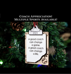 Clipboard Coach ornament