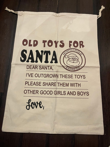 Old toys for Santa sack