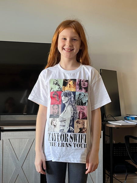 Taylor’s tour youth white tee shirt