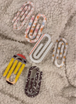 3 inch acrylic paper clips (set of 5)