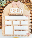 Wood Engraved Back to School Board