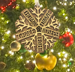 Snowflake family ornament