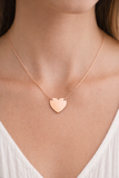 Rose Gold, heart necklace, 20 inches