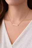 Gold tone horizontal bar necklace ￼18.5 inches