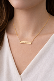 Rose gold tone bar necklace, 24 inches ￼