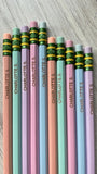 Pastel pencils with engraving