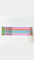 Pastel pencils with engraving