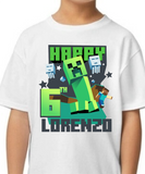 Minecraft birthday shirt