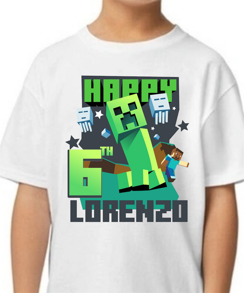 Minecraft birthday shirt