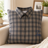 Memorial shirt pillow with embroidery