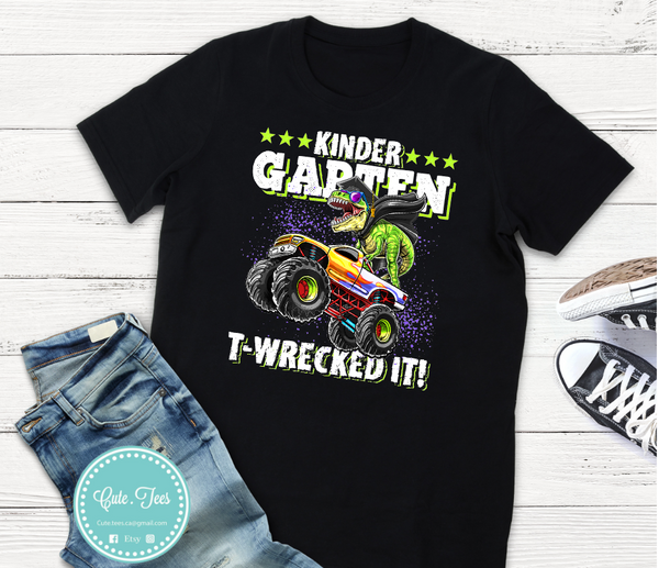 Monster truck kindergarten grad t shirt