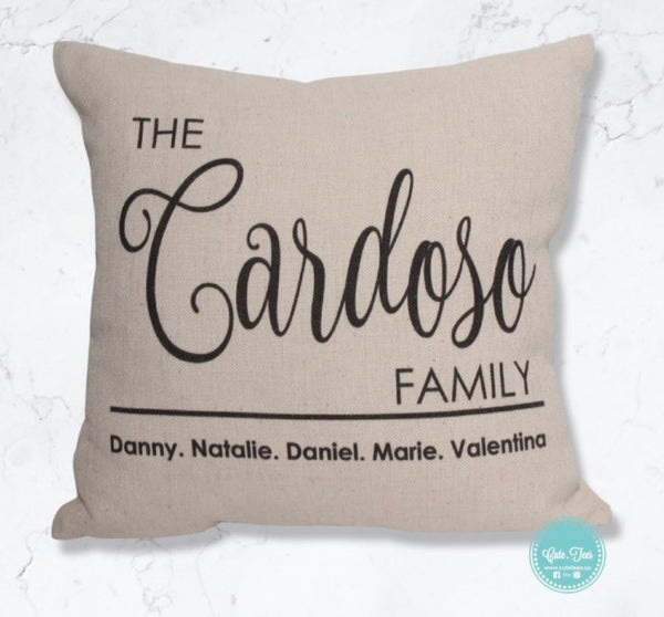Family names pillow
