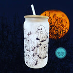 Middle finger ghosts glass tumbler
