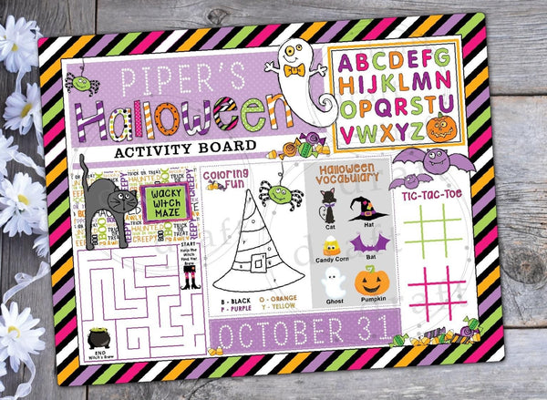 Halloween learning placemat