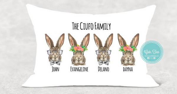 Family bunny pillow