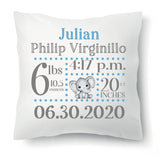 Personalised stat pillow.