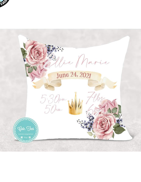 Pink flowers Stat Pillow