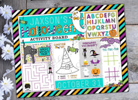 Halloween learning placemat