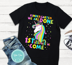 Rainbow unicorn kindergarten grad t shirt