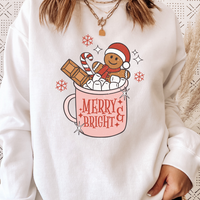 Merry & bright CHRISTMAS CREW NECK sweater
