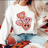 Mickey hearts adult sweater