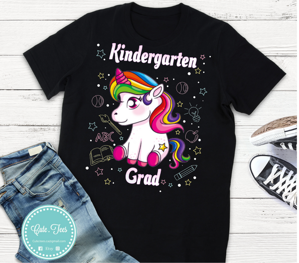 Unicorn kindergarten grad t shirt