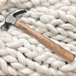 Dad let’s build memories together laser engraved hammer