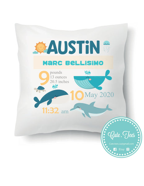 Whale Stat Pillow